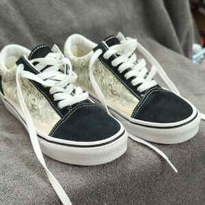 Vans Black and Cream Women's Sneakers